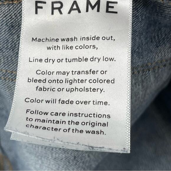 Frame Le Skinny de Jeanne Dark Wash Boho Indie Preppy Jeans Size 33 - Picture 12 of 15
